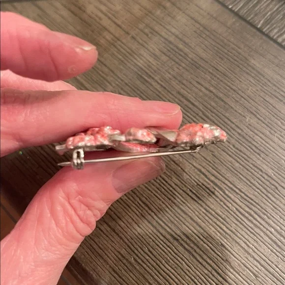 Vintage Pink French Poodle Dog Brooch - Pin Silver-tone Pink Accents - Picture 9 of 16